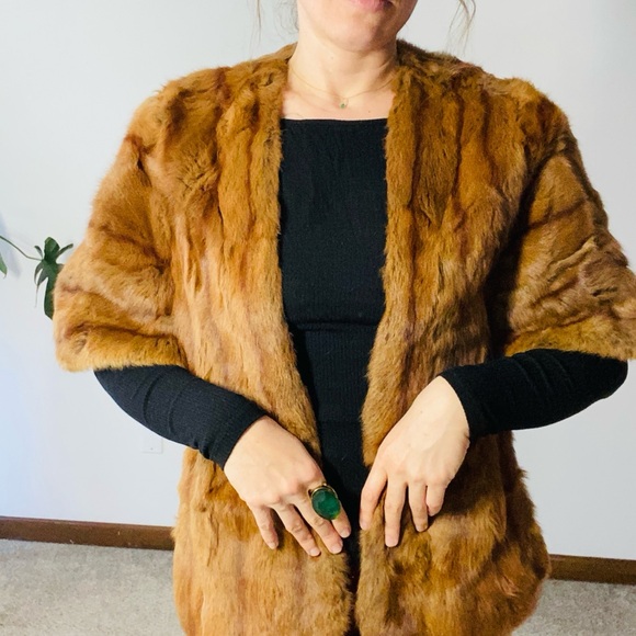 VINTAGE Mink Fur Stole - Picture 1 of 9